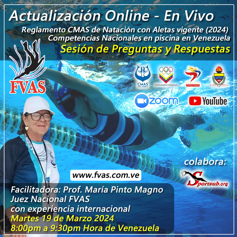 Actualización Online para Jueces Nacionales de Natación con Aletas en piscina FVAS 2024
fvas.com.ve/actualizacion-…