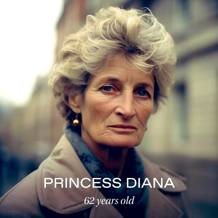 62 Years old picture of Prince Diana Generated by Artificial intelligence 
😊
#RoyalAnnouncement Buckingham Palace King Charles