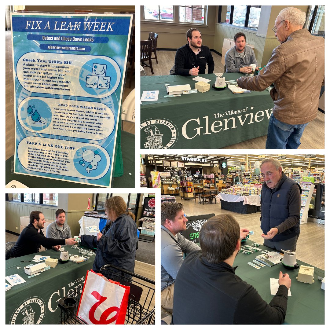 It’s #FixALeakWeek! Village staff are out in the community all week talking about smart water use and how to identify leaks.

Be sure to download the Water Smart Portal to track water use and identity leaks. Check it out at glenview.watersmart.com.

#AllThingsGlenview