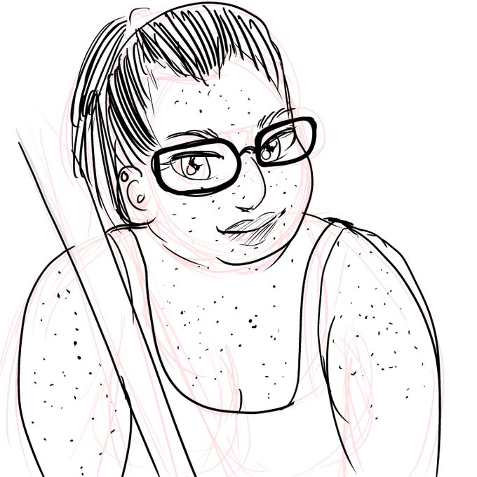 For May 21st we have a few doodles of the Adorable @enchantress_red   I should do a colour one of her