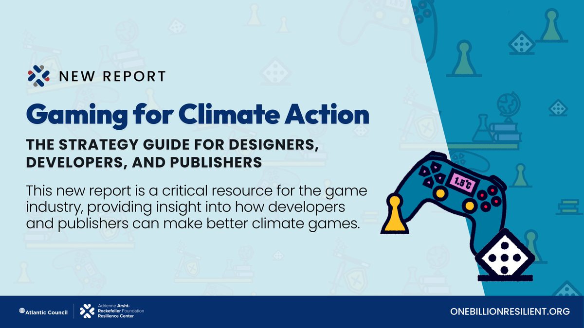 Games have an untapped potential to drive climate resilience. Our new report “Gaming for Climate Action: The strategy guide for designers, developers, and publishers” is a critical resource, providing insight into how we can make powerful climate games. 🎮 bit.ly/3VmA4SH