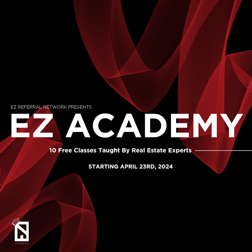 Are you a licensed real estate agent? Are you looking for new ways to grow your business? Then join us at The EZ Academy! We offer 10 FREE Real Estate courses taught by EXPERTS! Starting April 23rd, 2024! 🏡 REGISTER HERE: eventcreate.com/e/ezsalescerti…