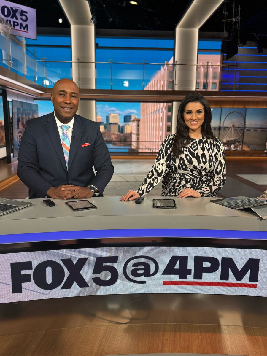 Joining the 4pm all week with my friend @shomaristone as our girl @OhMyGOFF is taking some well deserved time off!!! 🏝️ thanks for watching! Next up see you at 6! @fox5dc