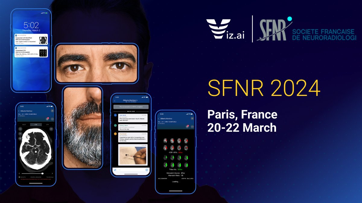 #TeamViz is at the 51st Société Française de Neuroradiologie (SFNR) Congress 2024 in Paris this week and we can't wait to meet you! Stop by the Medtronic booth and meet with our team to learn more about our AI-powered care coordination platform.