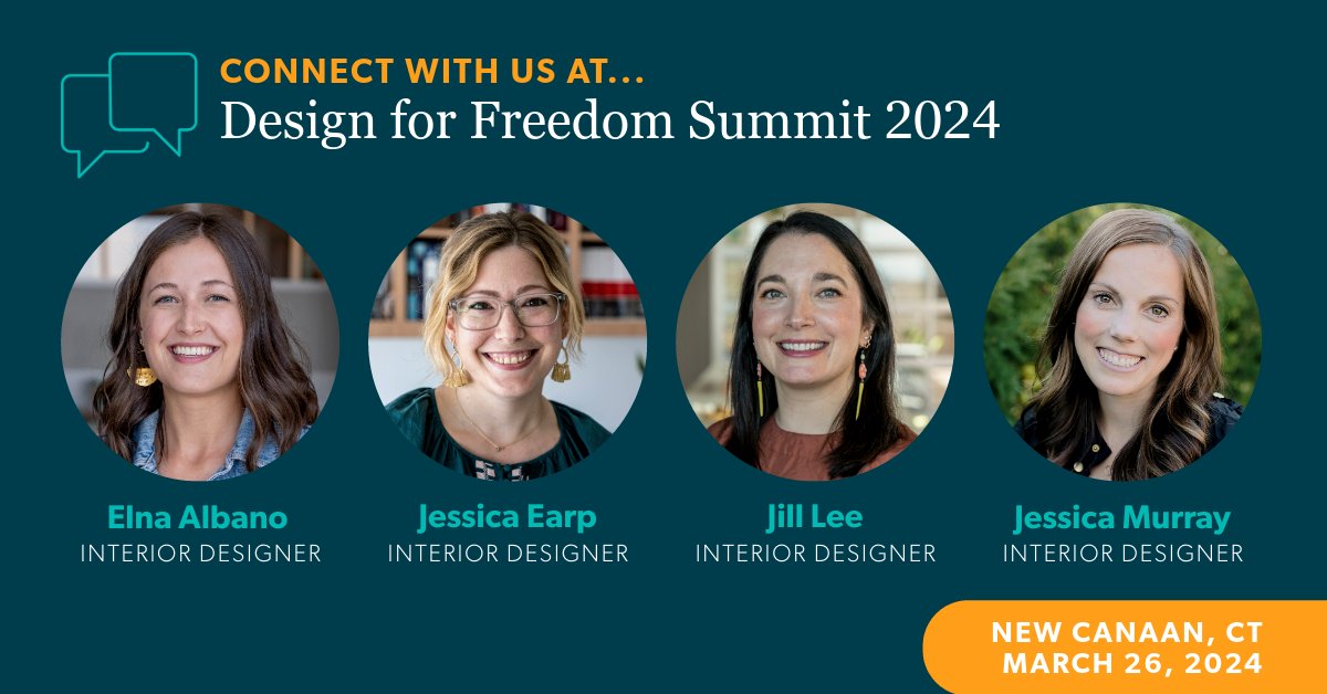 Cushing_Terrell's tweet image. The #DesignForFreedom Summit is coming up soon! Interior design team members Elna Albano, Jessica Earp, Jill Lee, and Jessica Murray have a DFF pilot project in the works, and Murray will speak about it during a breakout session. We hope to see you there! hubs.li/Q02pV2WS0
