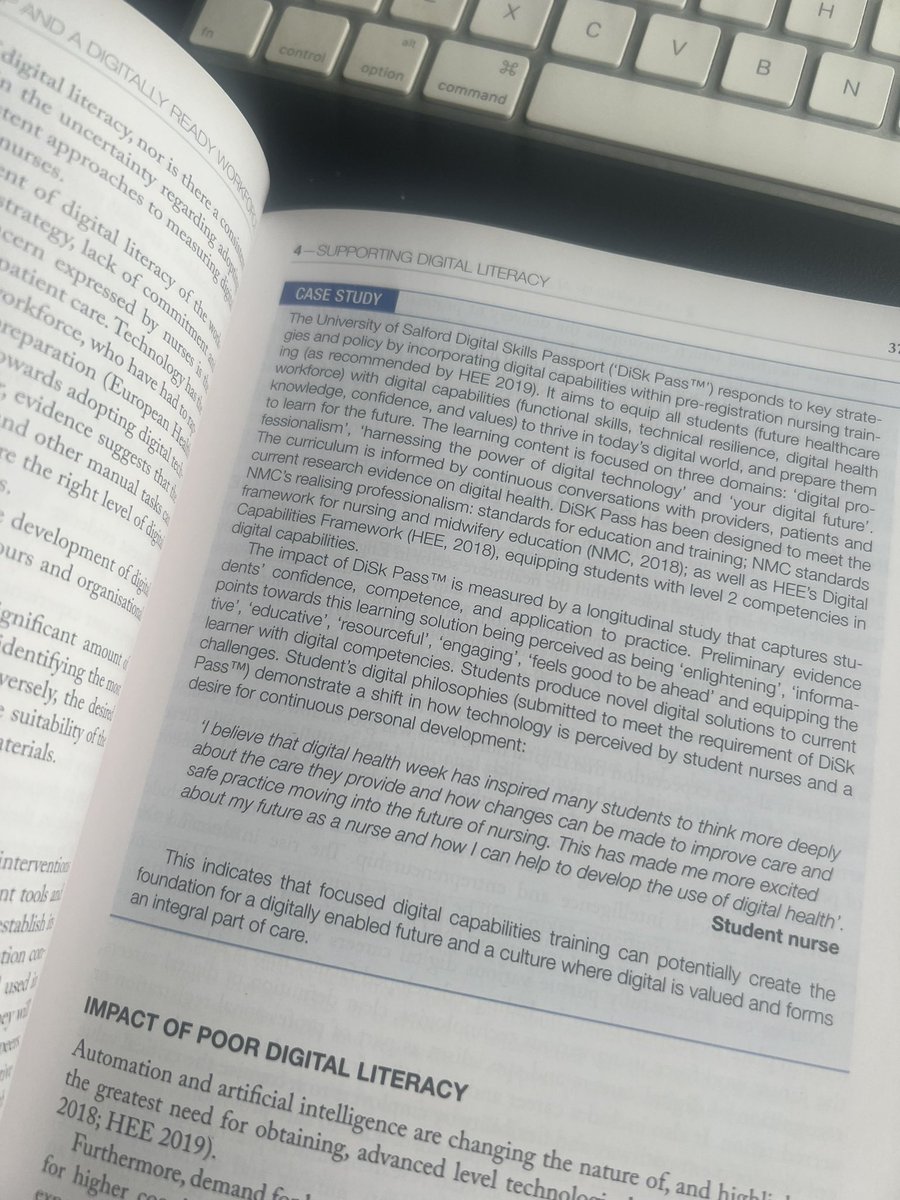 When I joined @UoS_HealthSoc in 2011 I proposed to embed #digital #capabilities in the curriculum. Recently I’ve had the privilege to co-author a chapter with @mbeah_bankas and share DiskPass! A real honour to join @FutureNurseUK @GemmaStacey10 @decisiondawn et al. #FNFInfluence