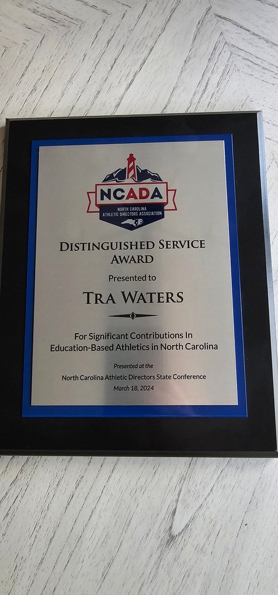 Thank you to the @NCADA1970 for my Distinguished Service Award, I really appreciate it! It was good seeing everyone this weekend.