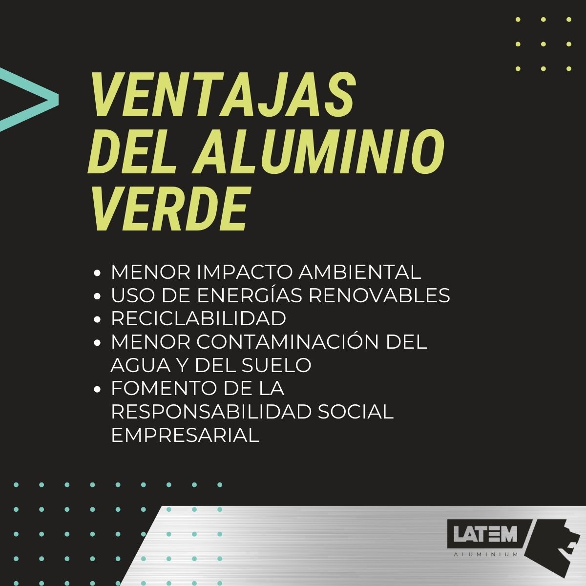 ¿Sabes cuáles son las ventajas del aluminio verde?

#Industria #Tecnología #AluminioVerde