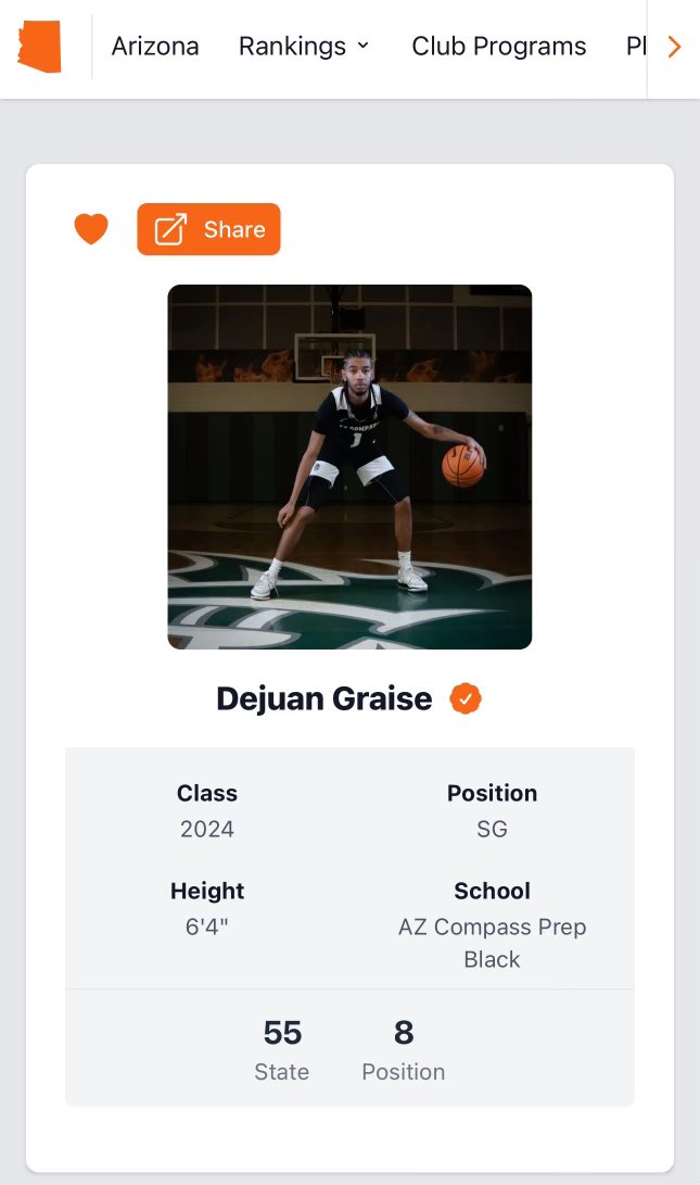 Thank you ! <a href="/GreggRosenberg1/">Gregg Rosenberg</a> <a href="/PrepHoopsAZ/">Prep Hoops Arizona</a>  Great ✍🏼 Top 8 SG 
c/o 2024