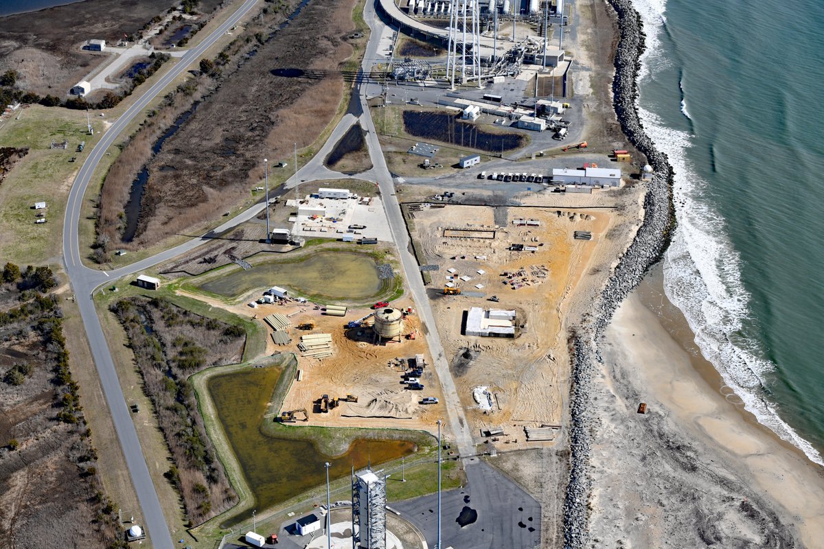 Neutron’s launch site is taking shape. While we’re gearing up for the next Electron launch from @NASAWallops in the coming days, here’s what the Neutron team have been up to on the new pad right next door.