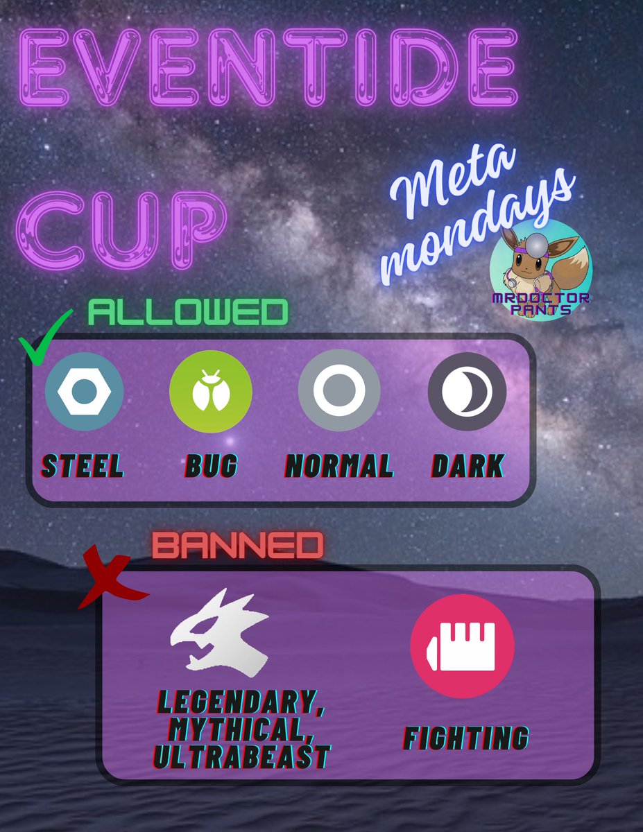 M_Doctorpants's tweet photo. I'ts time for another Meta Monday! Tonight's meta is the Eventide Cup! hosted as always on @flash4everyone at 10pm Central. Meta Mondays are open to all so come practice your last minute team building skills! https://t.co/ukDy7ByN2t