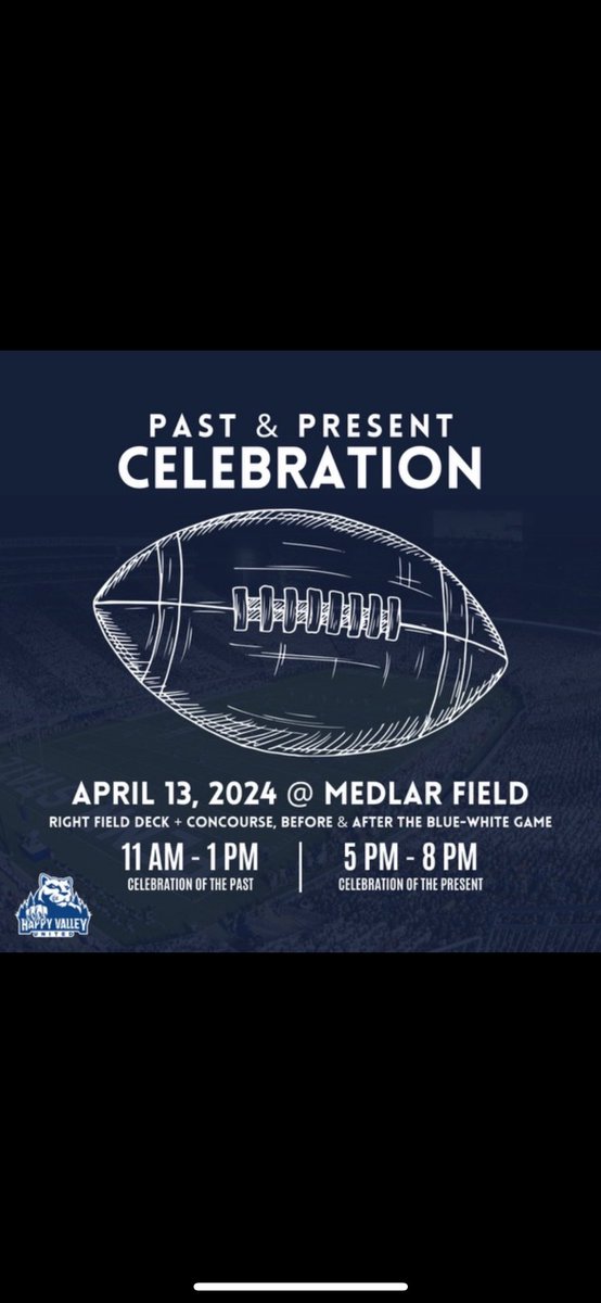 Nittany Nation! You can directly support our team through NIL by attending the <a href="/HappyValleyUtd/">Happy Valley United</a> Past and Present Celebration at the Blue-White Game! You’ll get to meet lettermen, some of my teammates and coaches!
Get your tickets before they sell out!
happyvalleyunited.com/products/past-…
