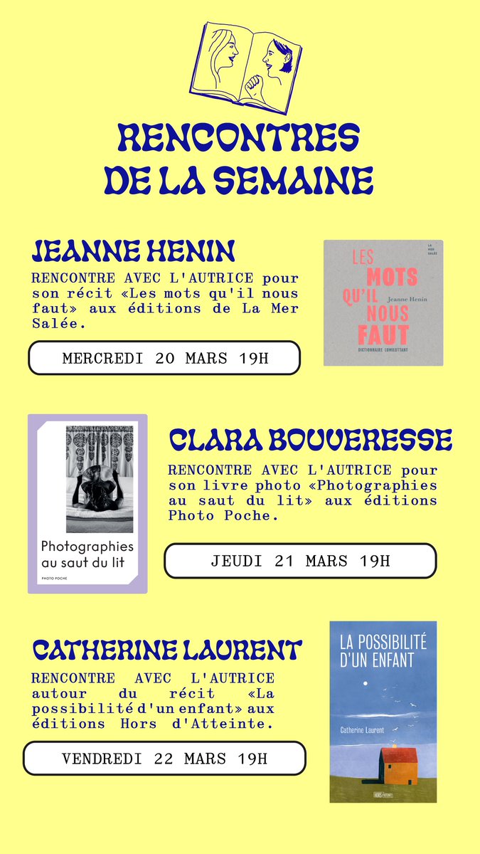 Cette semaine, un bon programme nous attend ! On a hâte de passer ces moments avec vous 💛