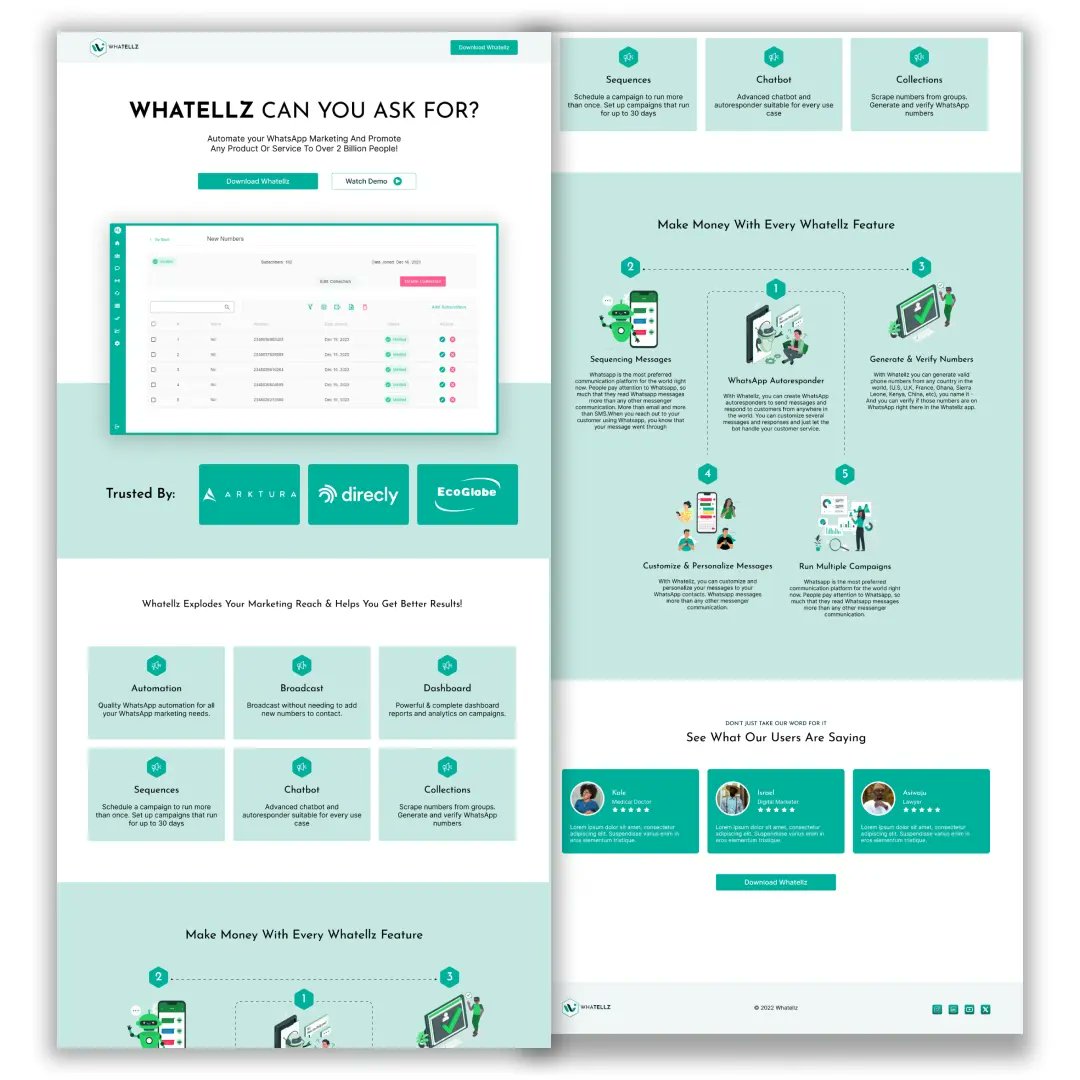 bamsthetics's tweet photo. Which do you prefer, light or dark mode?
Swipe ➡️
Simple Saas landing page for Whatellz
@bamsthetics
#webdesigners #websdesign #productdesigner #landingpage #landingpagedesign #figmadesign #bamsthetics #lightmode #darkmode #webapp #marketingapp #whatsappmarketing #uiuxdesign https://t.co/jJhXhLC2Wo