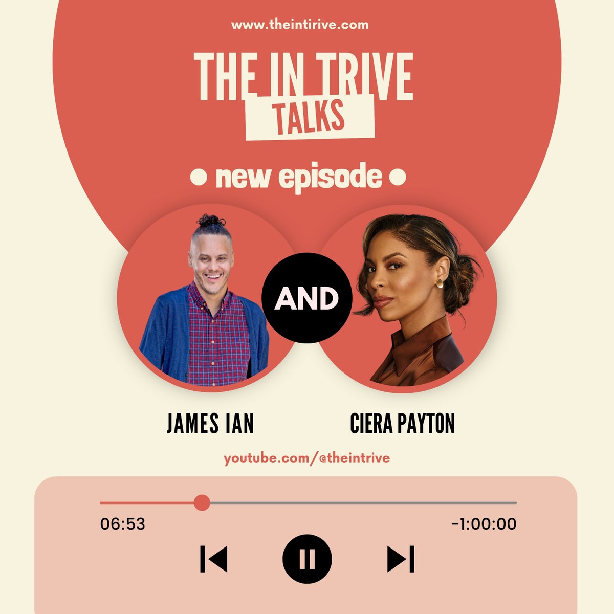 TheInTrive's tweet image. Instagram: instagram.com/jamesianmusic/

🌟 NOW LIVE: Join @CieraPayton &amp;amp; @jamesianmusic on #TheInTriveTalks! We’re diving into &quot;Being Bold &amp;amp; Advocating for Creative Inclusion.&quot; 🎤💡
Tune in &amp;amp; be the change!
#CreativeInclusion #BoldVoices #Diversity #Inclusivity 🌈✊