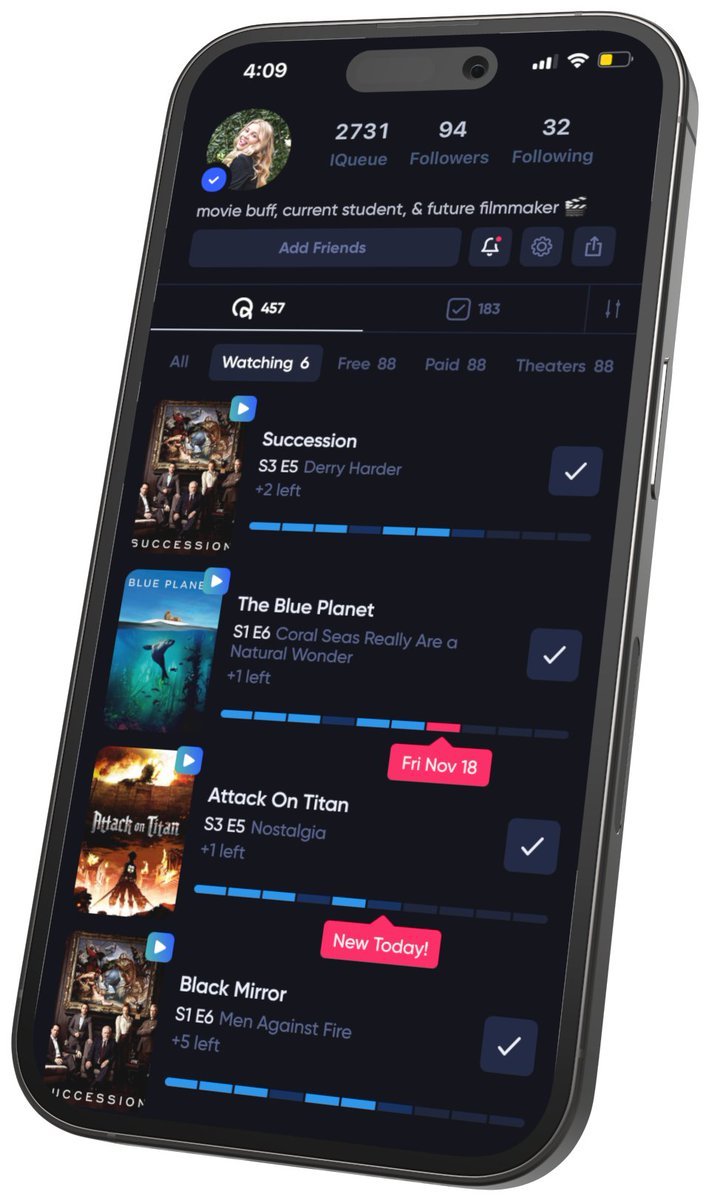 📺 @Queue is like TV Guide for the Streaming Era – Download it today! #ProudInvestor