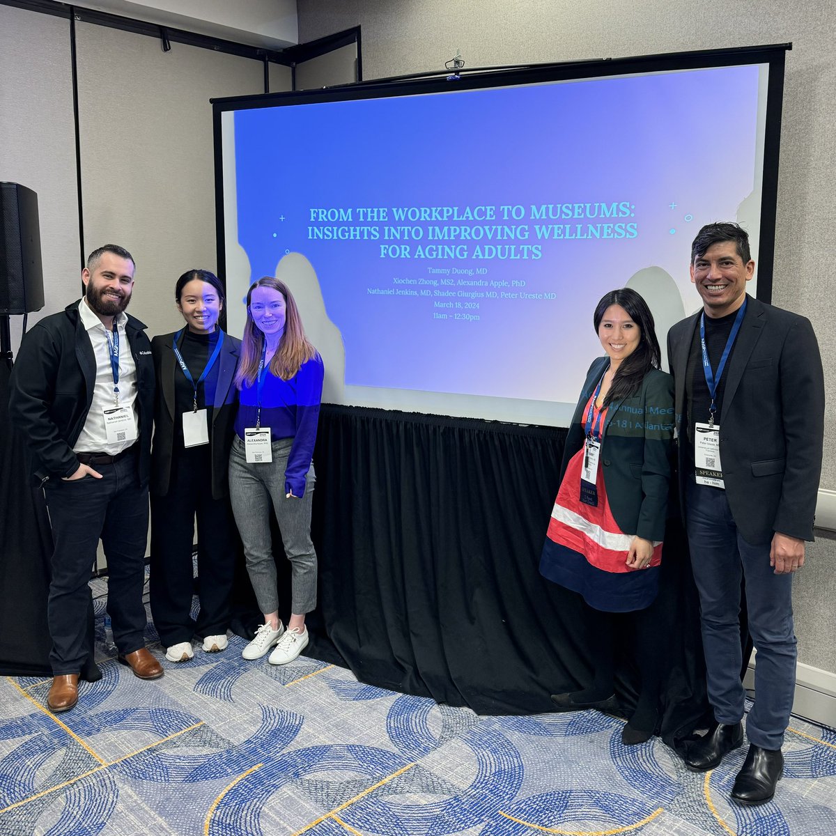 Nathan Jenkins, MD (@nate__jenkins) on Twitter photo Excited to represent <a href="/UCSFPsychiatry/">UCSF Psychiatry and Behavioral Sciences</a> at #AAGPAM24 <a href="/GeriPsyc/">American Association for Geriatric Psychiatry</a>!
Let’s hear it for wellness at ALL ages 🧘♂️🪬🪴 Excited to represent <a href="/UCSFPsychiatry/">UCSF Psychiatry and Behavioral Sciences</a> at #AAGPAM24 <a href="/GeriPsyc/">American Association for Geriatric Psychiatry</a>!
Let’s hear it for wellness at ALL ages 🧘♂️🪬🪴