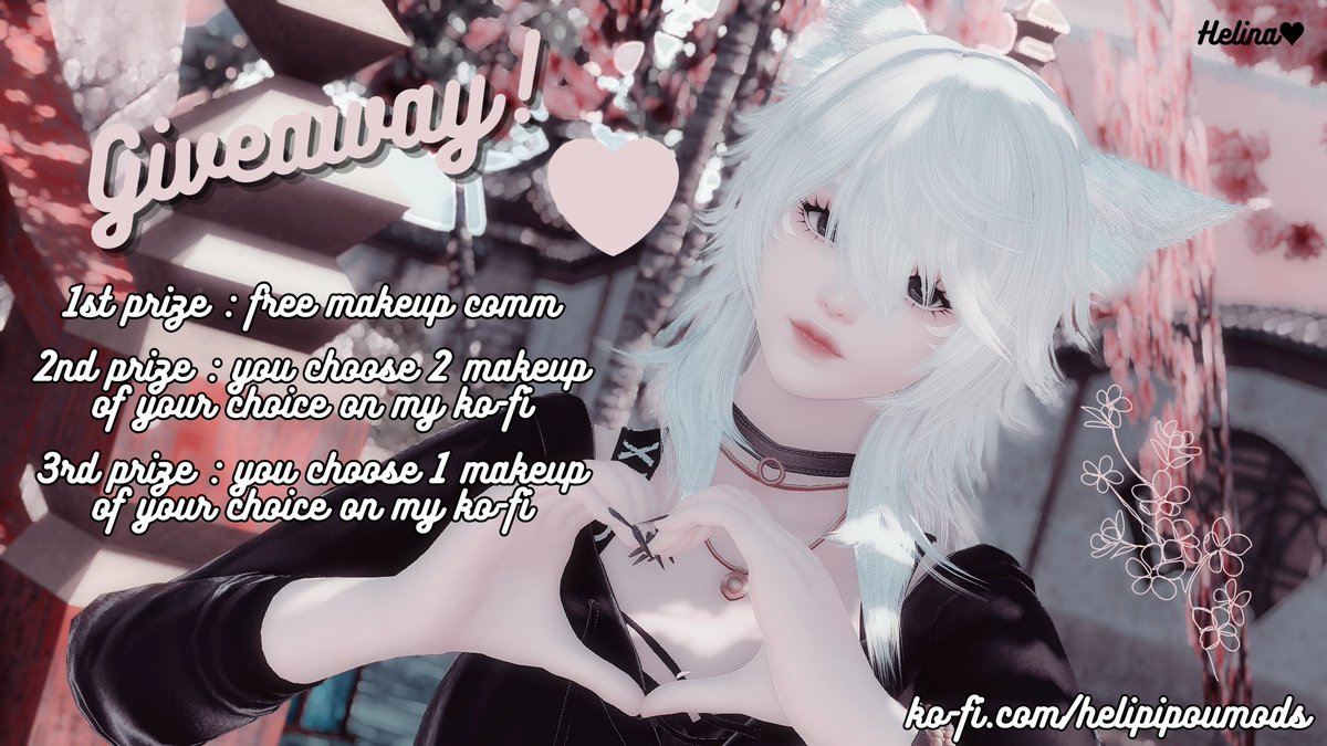 heliminou's tweet image. GIVEAWAY TIME !!!
I wanted to do it since a long time hehe I'm very happy to do it ! :3
Rules : Follow,RT,Like to enter ♥
3 Winners, 1st prize: free makeup comm, 2nd prize : 2 makeup of your choice from my kofi, 3rd prize : 1 makeup of your choice ♥
Good luck ! ♥
End on 30/03