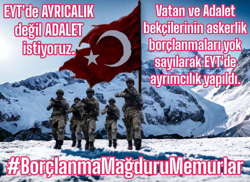 #degermi.Konu ; Asker, polis ve memurların Askerlik Borçlanması olunca SGK,  kanuni dayanağı olmayan genelgeler yazarak, bizim Askerlik borçlanmamızı kabul etmedi.
Vatan hizmeti olan  Askerlikte yapanlar arasında ayrım yapıldı.
#değermi ayrım yapmaya <a href="/tunaoztunc/">Tuna Öztunç</a> bey