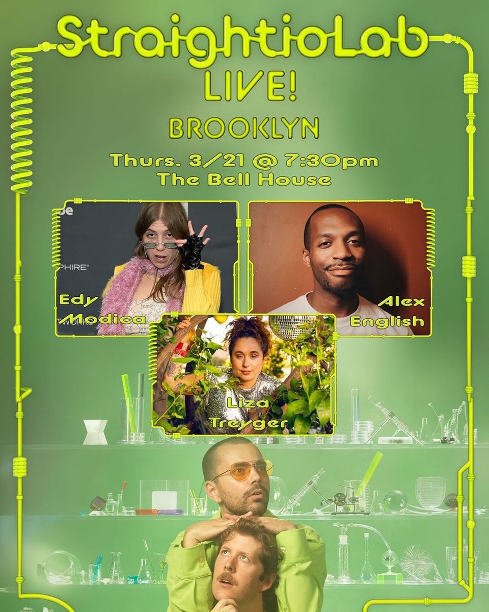 THU 3/21: @StraightioLab LIVE! @georgeciveris and @samttaggart are joined by special guests Liza Treyger, Alex English, and @doodiehole to hold a MIRROR to society and finally get to the BOTTOM of mysterious and perverse topics in straight culture! 🎟️: tinyurl.com/6brp562z