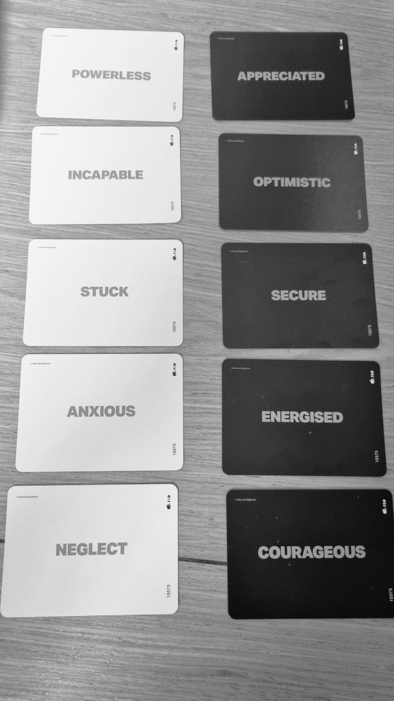 BasuJoyee's tweet photo. A thought-provoking session with Stephen Hargreaves on compassionate leadership @BritishCardioSo. What kind of team feelings do/don't we want to cultivate as consultants? Here's mine... #emergingleadersprogramme https://t.co/4QrYhzKsw3