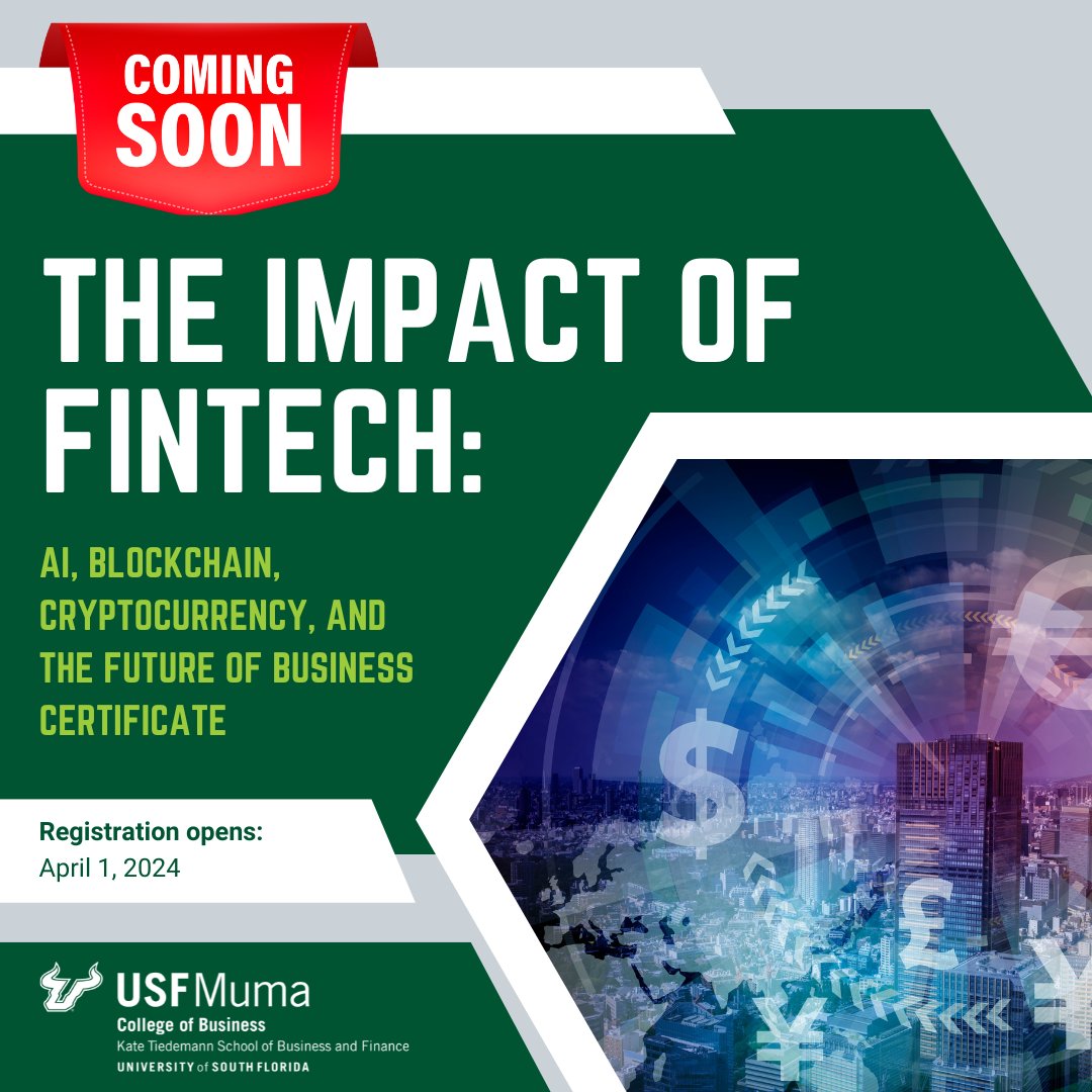 Starting April 1, everyone will have the opportunity to take part in this online 7-module non-credit certificate that serves a broad non-technical overview of the fintech industry. Stay tuned for more information and how to register.