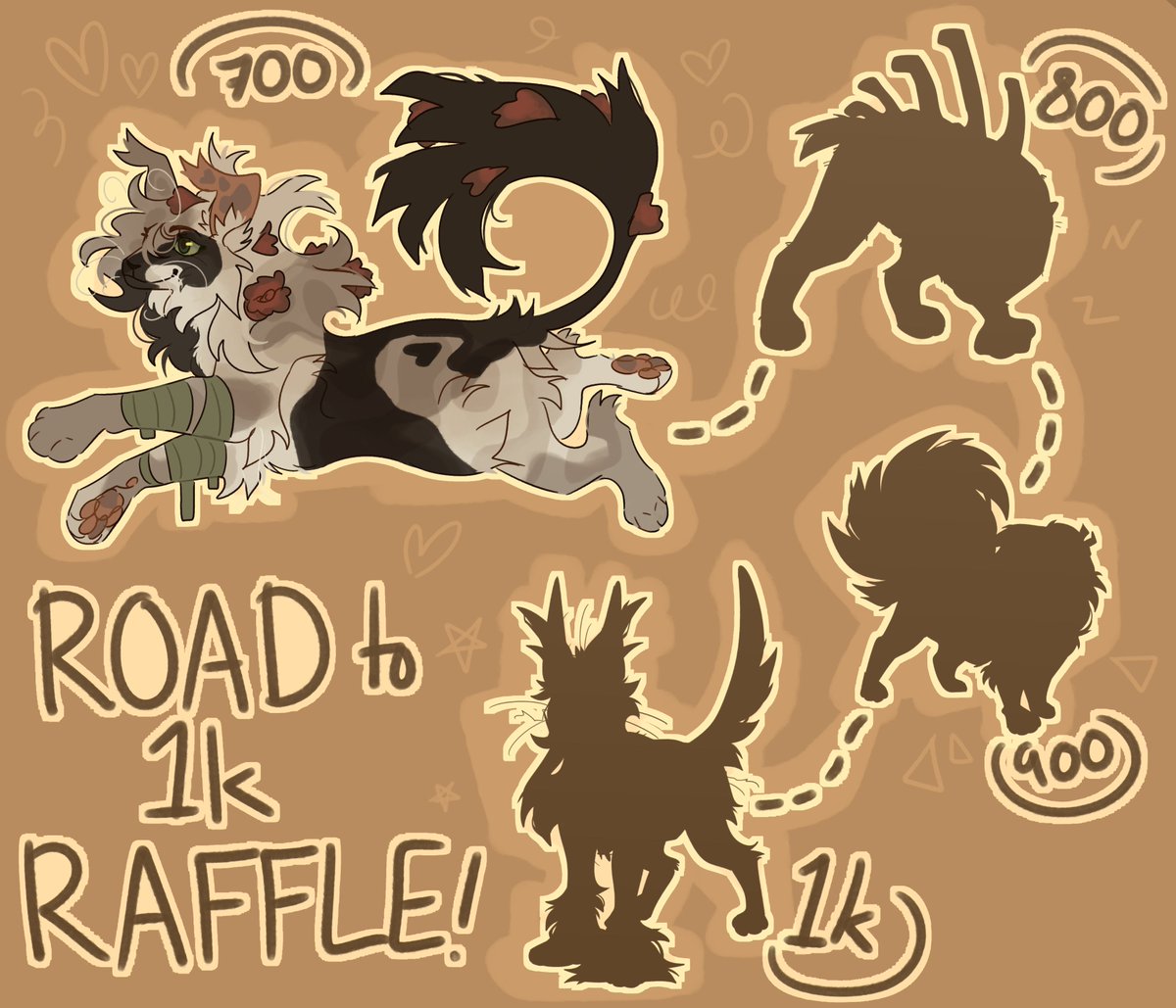 salenjoyscats's tweet image. 🌱ROAD TO 1K DESIGN RAFFLE🌱

🌻 each raffle will begin when i hit its respective follower count, and will last 5 days!

🌻 i'll qrt this at each subsequent milestone to reveal the character + raffle em off!

🌻 to enter the 700 follower raffle, just follow + rt this post!