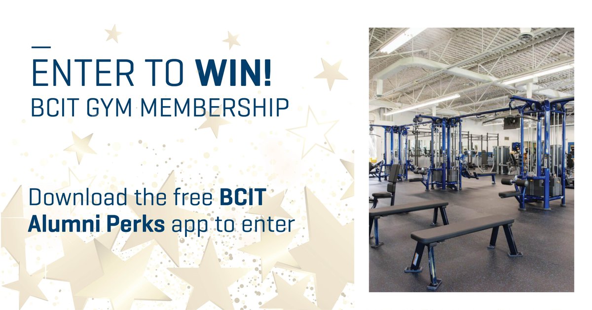 Spring into your fitness goals! 🏋🏽If you're a #BCITAlumni, enter to win a 3-month gym membership from @BCITAlumni Perks partner BCIT Recreation Services on the Burnaby Campus. Enter here: bcit.alumni-perks.com/contests.php