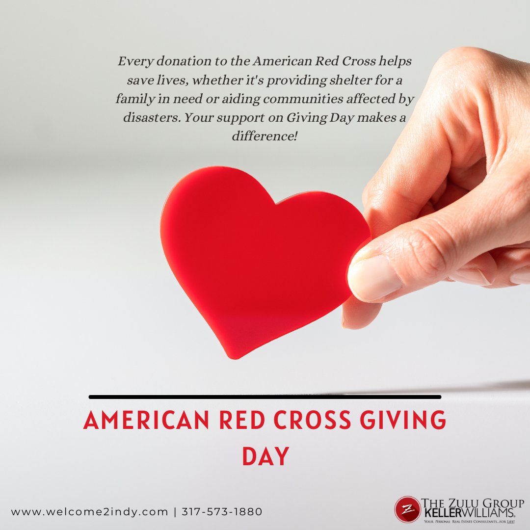 Today is American Red Cross Giving Day! Let us support their lifesaving mission.

Your donation can help provide relief to those affected by disasters and emergencies. ❤️ #RedCross #Donate