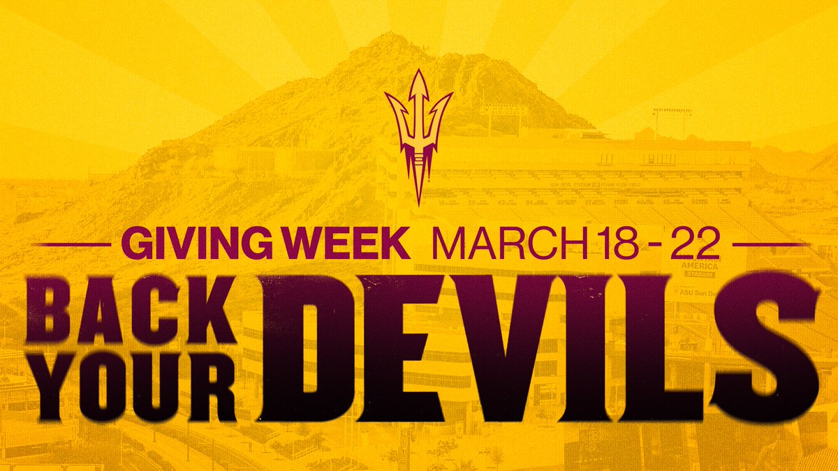 It's Back Your Devils Week! Help support your Sun Devil Women's Basketball Program and donate today! 🔗 bit.ly/BackYourDevils… #ForksUp /// #O2V