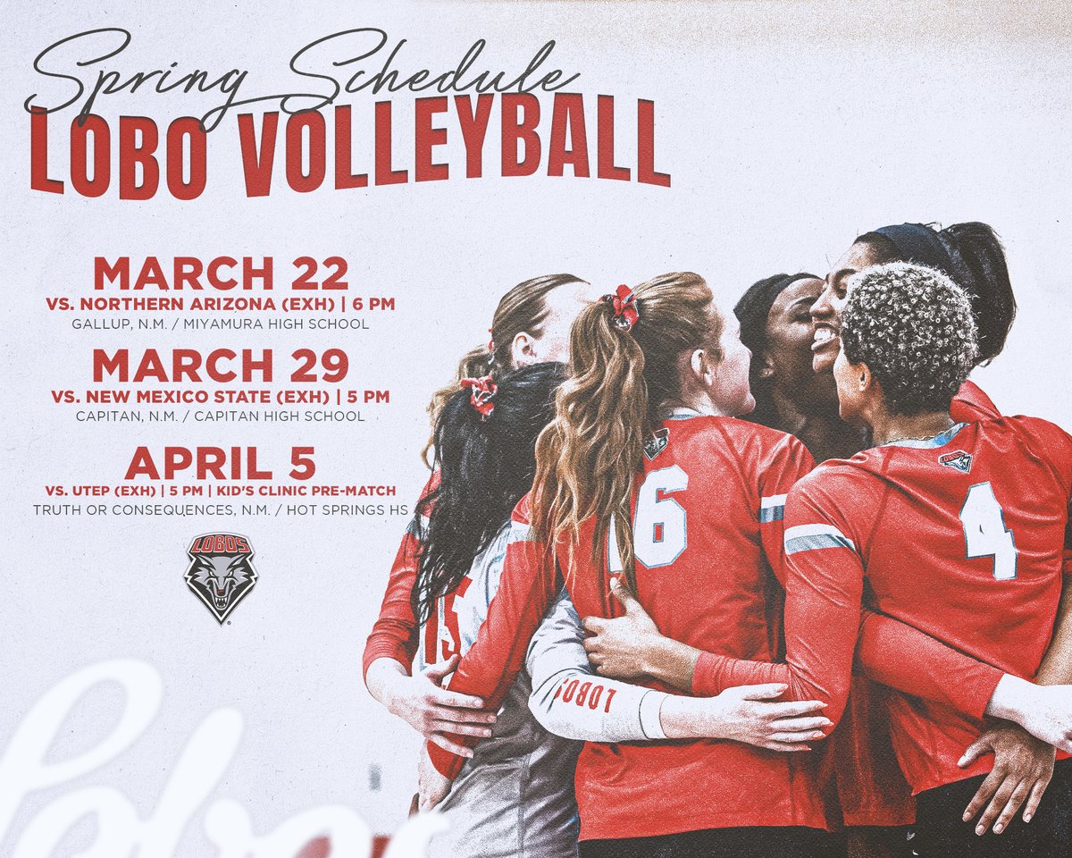 𝓜𝓪𝓻𝓴 𝔂𝓸𝓾𝓻 𝓬𝓪𝓵𝓮𝓷𝓭𝓪𝓻𝓼 📝 The Lobo road show picks up again this weekend with a matchup with @NAUVolleyball in Gallup, N.M.! golobos.com/sports/wvball/…