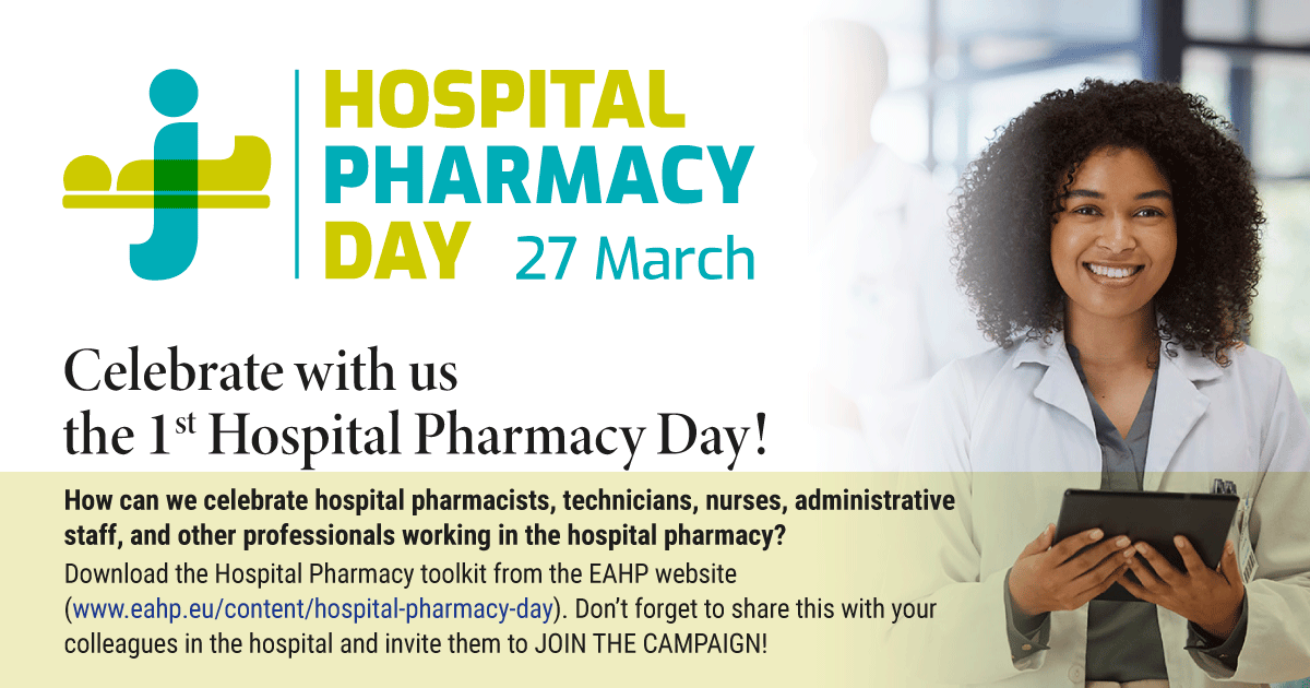 📣 Hospital Pharmacy Day on March 27! 🏥

 🤝 Let's honors the dedication and hard work of all professionals in hospital pharmacies, from nurses to technicians, administrative staff, and beyond. 

Your commitment to patient care and safety is invaluable. #HospitalPharmacyDay