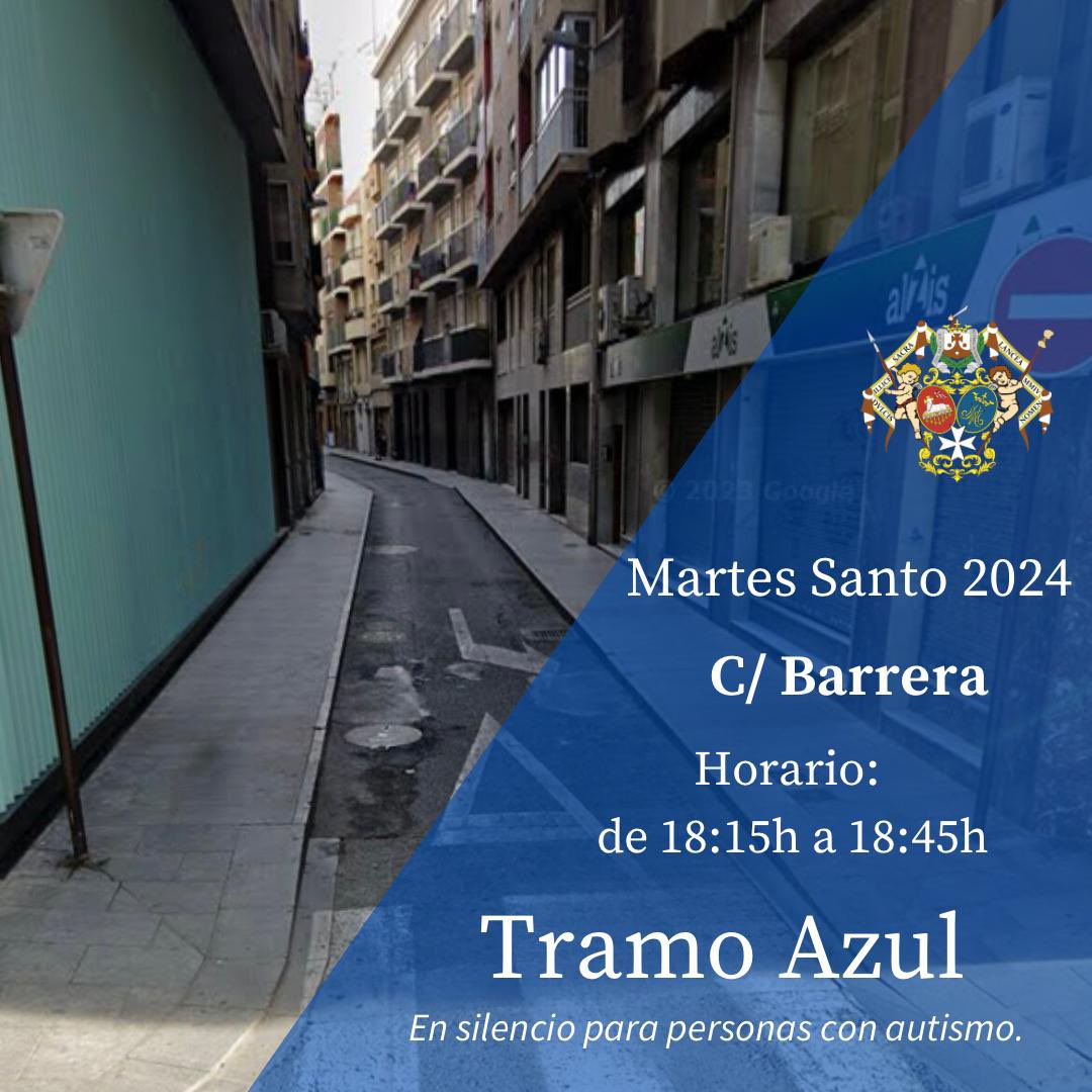𝐓𝐑𝐀𝐌𝐎 𝐀𝐙𝐔𝐋|

El próximo martes, en nuestra Estación de Penitencia contaremos con un tramo de nuestra procesión adaptado para que las personas con autismo puedan disfrutar de la Semana Santa.