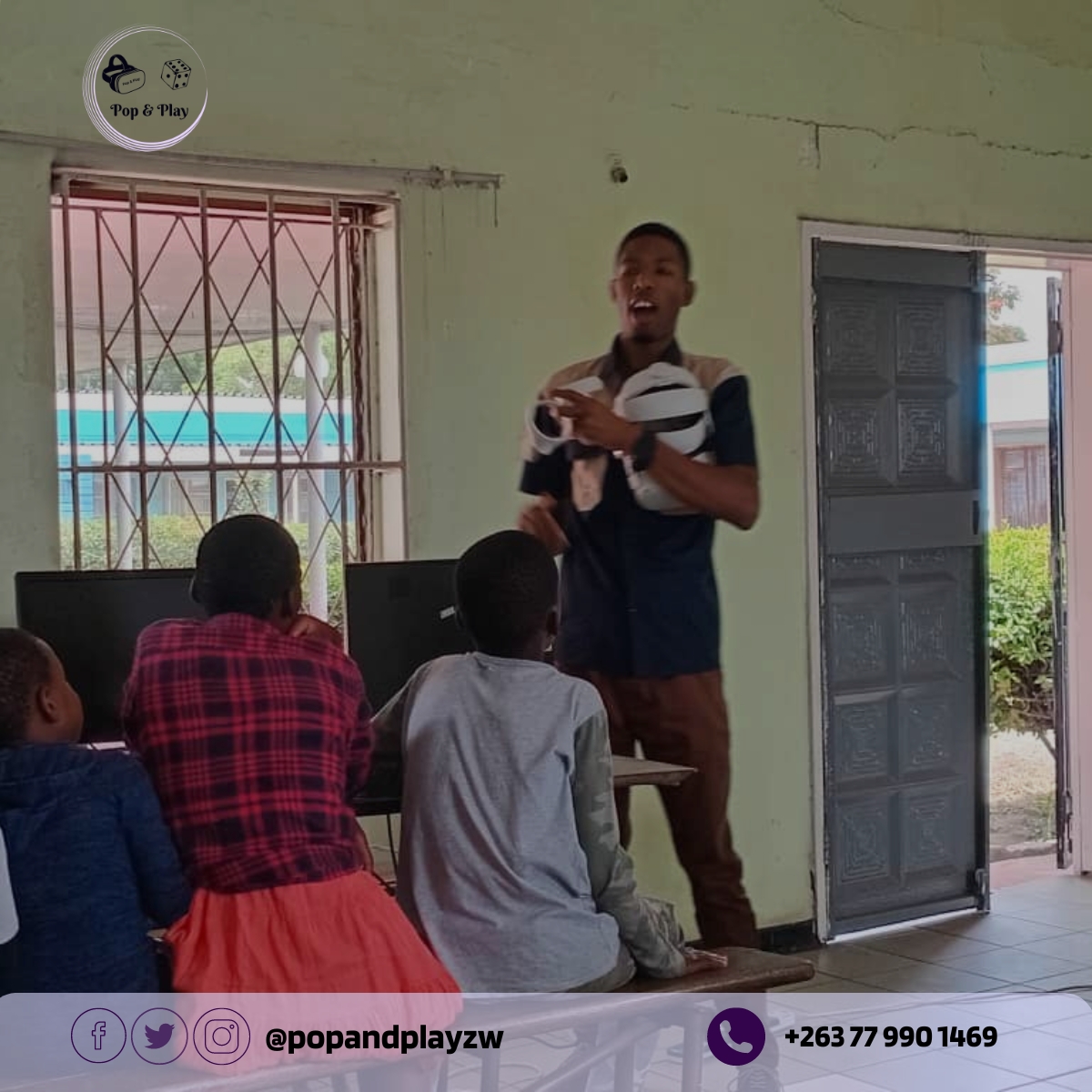 Pop and Play ZW (@popandplayzw) on Twitter photo Empowering young minds through VR! In collaboration with <a href="/JCICityZimbabwe/">JCI City Zimbabwe</a> visited Chinyaradzo Children's Home . We introduced the kids to the exciting world of VR education, sparking their imaginations & opening doors to new learning possibilities. #VRforKids #PopandPlay Empowering young minds through VR! In collaboration with <a href="/JCICityZimbabwe/">JCI City Zimbabwe</a> visited Chinyaradzo Children's Home . We introduced the kids to the exciting world of VR education, sparking their imaginations & opening doors to new learning possibilities. #VRforKids #PopandPlay