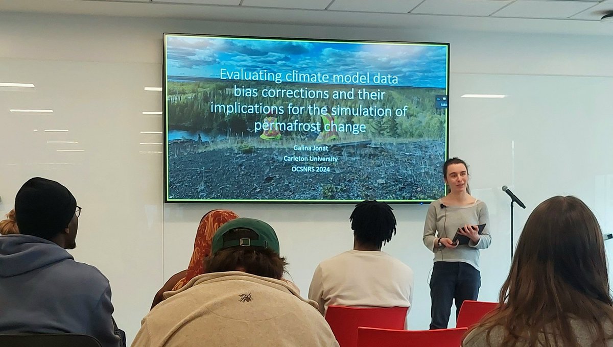 Galina Jonat is the first of the permafrost presentations at this year's Ottawa-Carleton Student Northern Research Symposium.