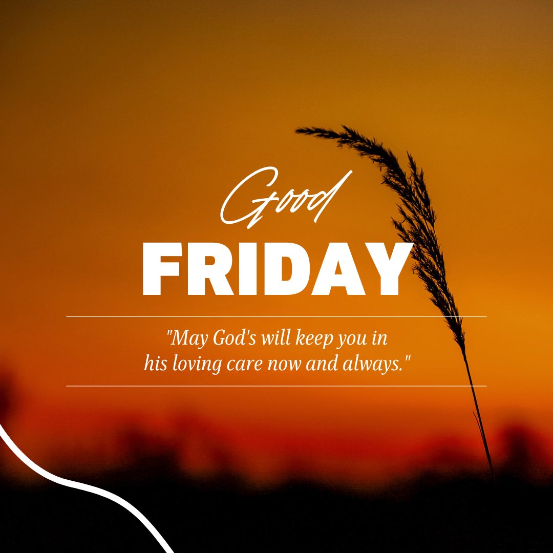 Wishing everyone a blessed Good Friday!

May this day of reflection and remembrance bring you peace and renewed hope.

#GoodFriday #HolyWeek #Reflection