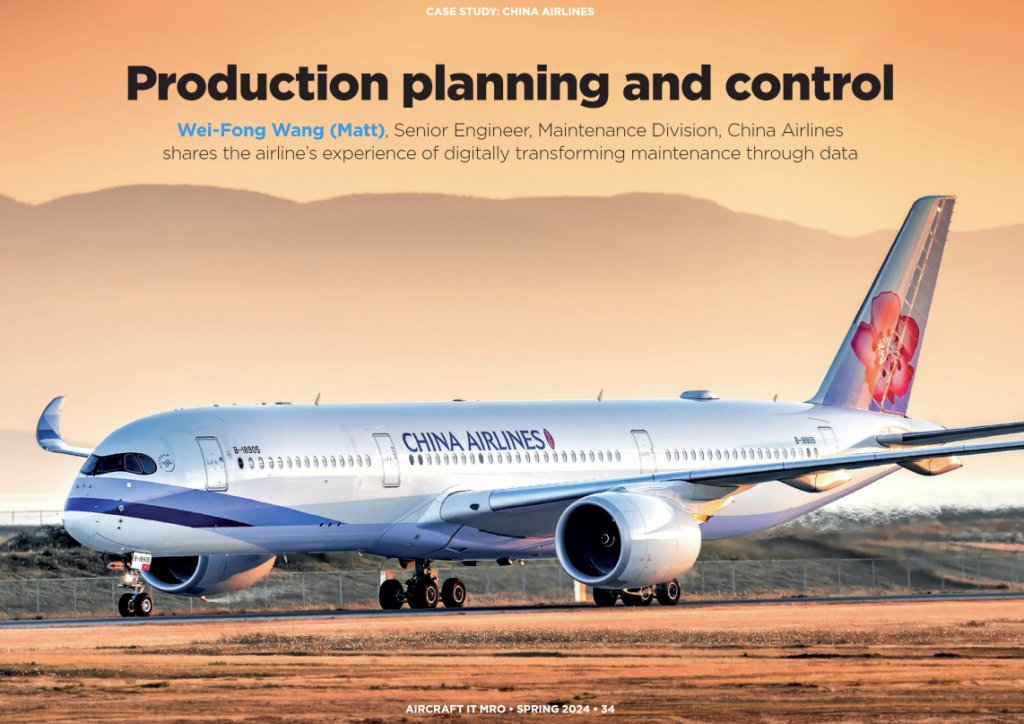Another major airline digitizes its #AvMRO processes—with @IFS aviation maintenance software 

China Airlines shares its experience of transforming heavy maintenance efficiency with a data-driven approach <a href="/AircraftIT/">AircraftIT</a> ifs.link/dT3F2r