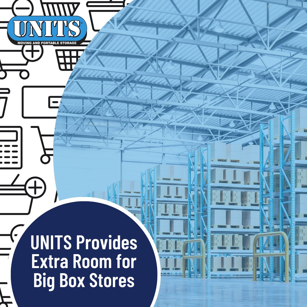 UNITSMilwaukee's tweet photo. UNITS provides the extra storage big stores need for their inventory overflow and more. Say goodbye to cluttered aisles and hello to streamlined operations. Learn more: https://t.co/Vla4meZZp0

#UNITS #portablestorage #storage #superstore #bigboxstore #shopping #Milwaukee #WI https://t.co/gYauSbbsEV