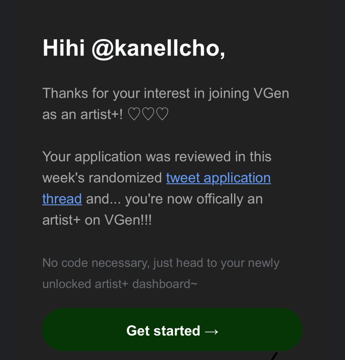 mokkche's tweet photo. YAYY ty #VGen https://t.co/EpiiKt3Gug