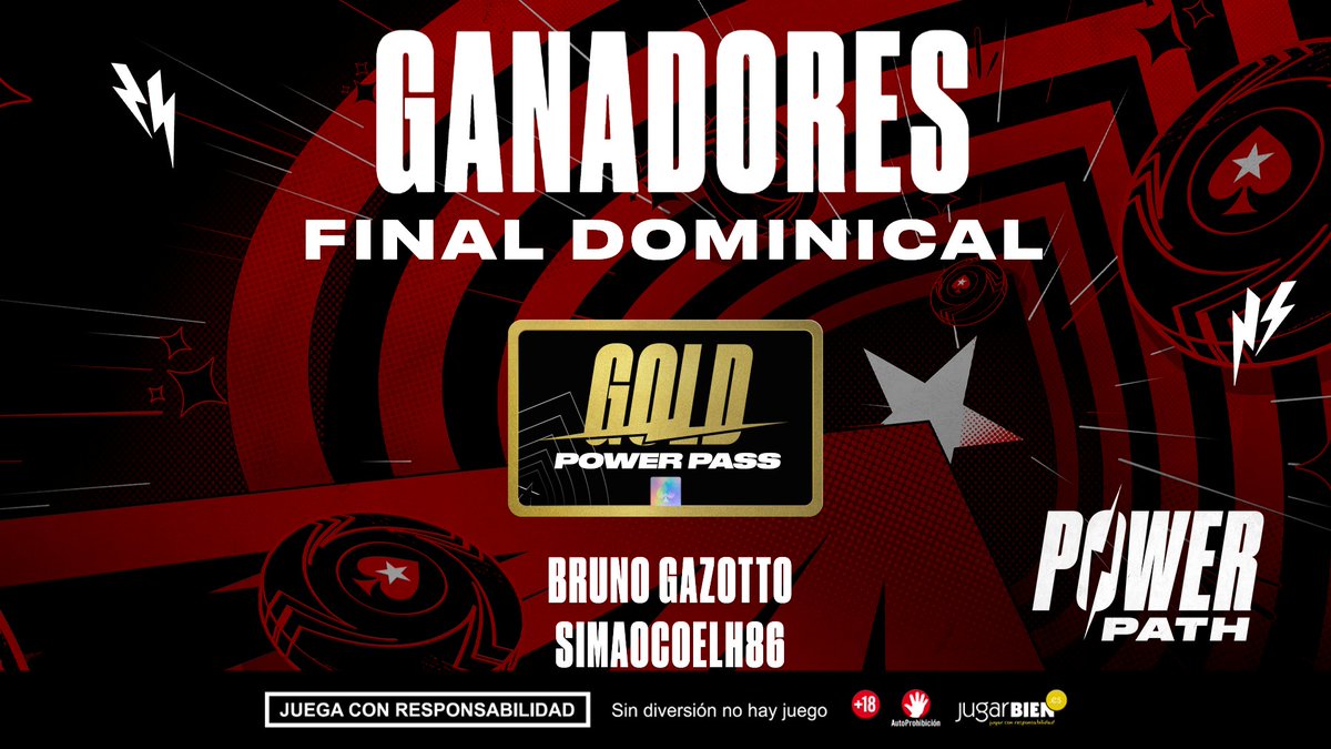 PokerStarsSpain's tweet photo. Nueva final de #PowerPath y nuevos ganadores. 🥳 

Entregamos 2 #GoldPowerPass, 6 #SilverPowerPass y 80 #BronzePowerPass. Los grandes triunfadores fueron "Bruno Gazotto" y "simaocoelh86", que recibieron un premio valorado en 9.300 €.

¡Otro #SilverPowerPass para @PedroFdez18! https://t.co/zP0FxyoCfP