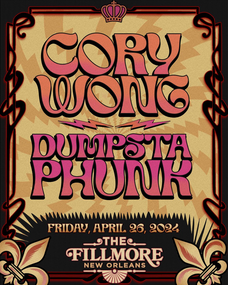 Gettin ready to put it in tha dumpsta first Friday of #JazzFest Friday, April 26 @TheFillmoreNOLA with @corywong !! 🔊⚜️🎸 🎫 Don’t miss out: ticketmaster.com/event/1B006045… #dumpstaphunk #corywong #nola #neworleans #thefillmore #putitinthadumpsta