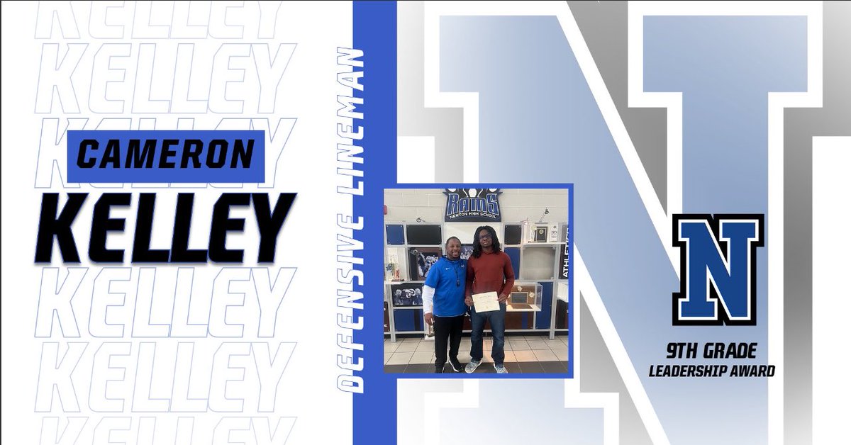 Coach SKELTON (@coachskelton06) on Twitter photo Congrats to these young men‼️
Adryan Cole <a href="/adryan_cole/">Adryan Cole</a>
Defensive Back
9th Grade
Academic Award
Otis Mitchell <a href="/OTgotnext/">Otis Mitchell🌟</a>
Offensive Lineman
11th Grade
Best All-Around
Cameron Kelley
Defensive Lineman
9th Grade
Leadership Award
#NEWTONBOYZ
#Culture Congrats to these young men‼️
Adryan Cole <a href="/adryan_cole/">Adryan Cole</a>
Defensive Back
9th Grade
Academic Award
Otis Mitchell <a href="/OTgotnext/">Otis Mitchell🌟</a>
Offensive Lineman
11th Grade
Best All-Around
Cameron Kelley
Defensive Lineman
9th Grade
Leadership Award
#NEWTONBOYZ
#Culture