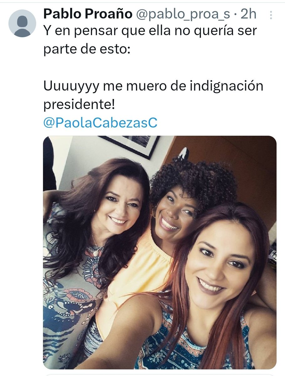 PaolaCabezasC's tweet photo. No me molesta que me confundan con la aclamada actriz Carmen Angulo, lo vomitivo es la mala fe con la que usan esa foto para dañar.
Se activaron los trolls para confundir y metir. Se les están agotando las ideas y la creatividad. Aquí la publicación original. https://t.co/Na624ZFoQl