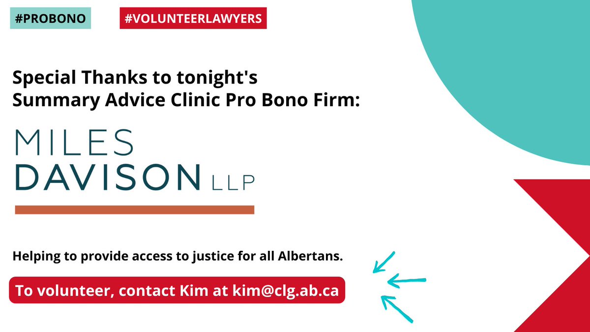 Thanks to #MilesDavisonLLP for being tonight's Volunteer Law firm at our Summary Advice Clinic! #probonolaw #givingback #legaladvice #legalclinic