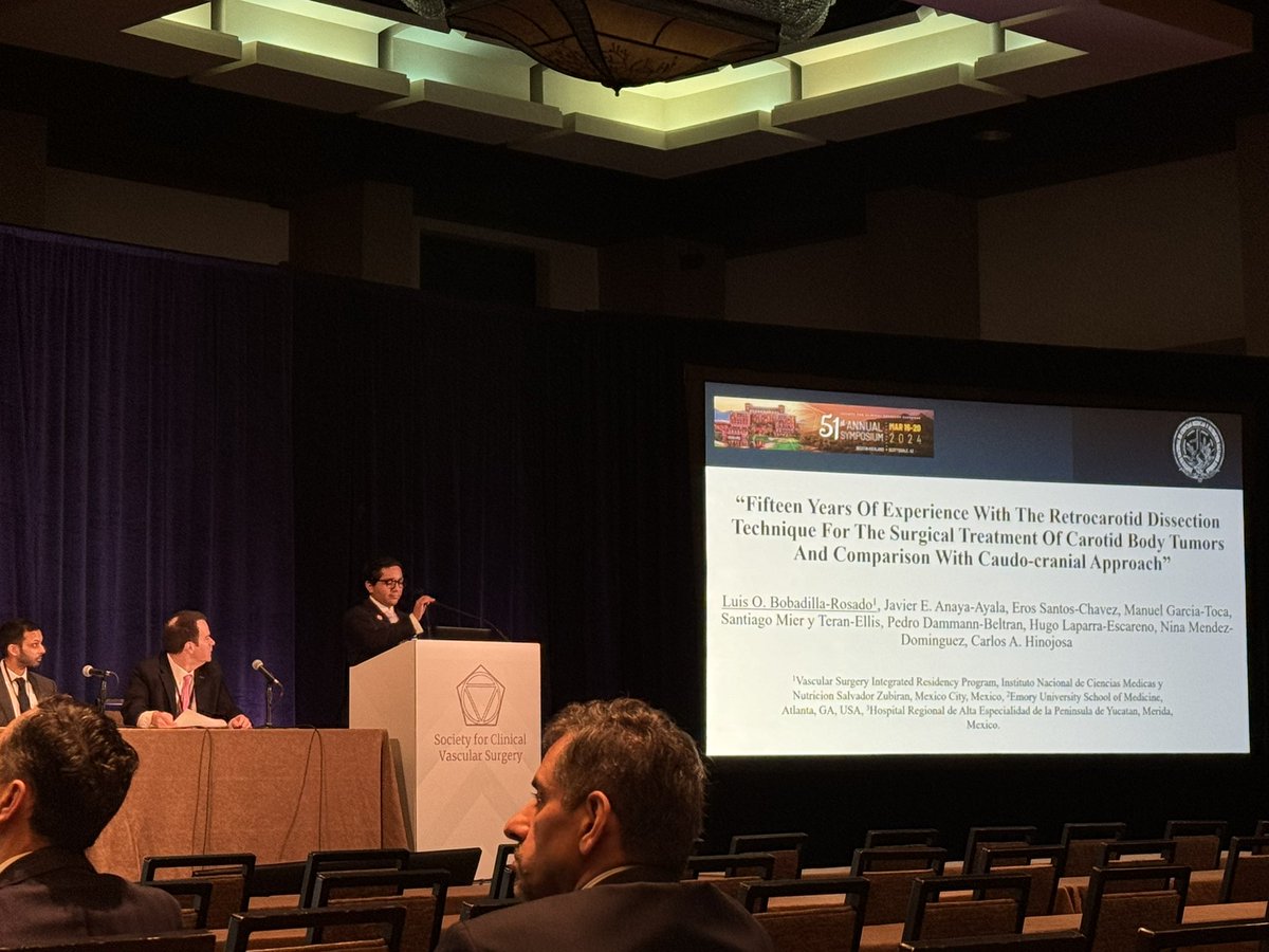 Luis O. Bobadilla-Rosado (@luis_obobadilla) on Twitter photo An honor to be able to present at the #SCVS2024
Un honor poder presentar un trabajo en colaboración en el simposio anual de la #SCVS
<a href="/CarlosAHinojosa/">Carlos A Hinojosa</a> <a href="/garcia_toca/">Manuel Garcia-Toca</a> <a href="/JavierEAnayaAy1/">Javier E. Anaya-Ayala, MD, MSc</a> <a href="/HugoLapEsc/">HUGO LAPARRA</a> <a href="/eroschatten/">Eros EfraĆn Santos Otter</a> <a href="/INCMNSZ_DirInv/">Dirección de Investigación INCMNSZ</a> <a href="/INNSZVascSurg/">INNSZ Vascular Surgery Residency</a> <a href="/INNSZSurgery/">INNSZ Surgery Residency</a> An honor to be able to present at the #SCVS2024
Un honor poder presentar un trabajo en colaboración en el simposio anual de la #SCVS
<a href="/CarlosAHinojosa/">Carlos A Hinojosa</a> <a href="/garcia_toca/">Manuel Garcia-Toca</a> <a href="/JavierEAnayaAy1/">Javier E. Anaya-Ayala, MD, MSc</a> <a href="/HugoLapEsc/">HUGO LAPARRA</a> <a href="/eroschatten/">Eros EfraĆn Santos Otter</a> <a href="/INCMNSZ_DirInv/">Dirección de Investigación INCMNSZ</a> <a href="/INNSZVascSurg/">INNSZ Vascular Surgery Residency</a> <a href="/INNSZSurgery/">INNSZ Surgery Residency</a>