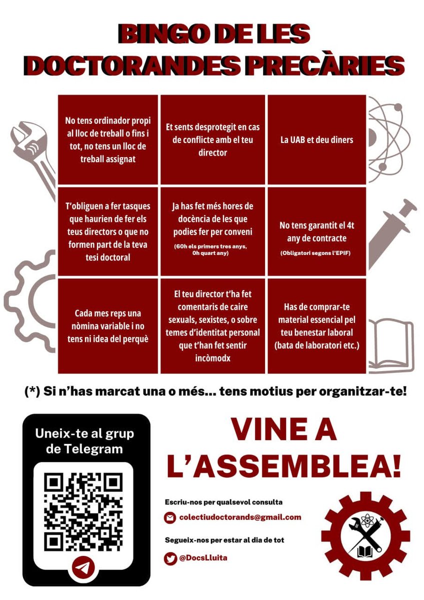 Col·lectiu de Doctorandes en Lluita (UAB) tweet media