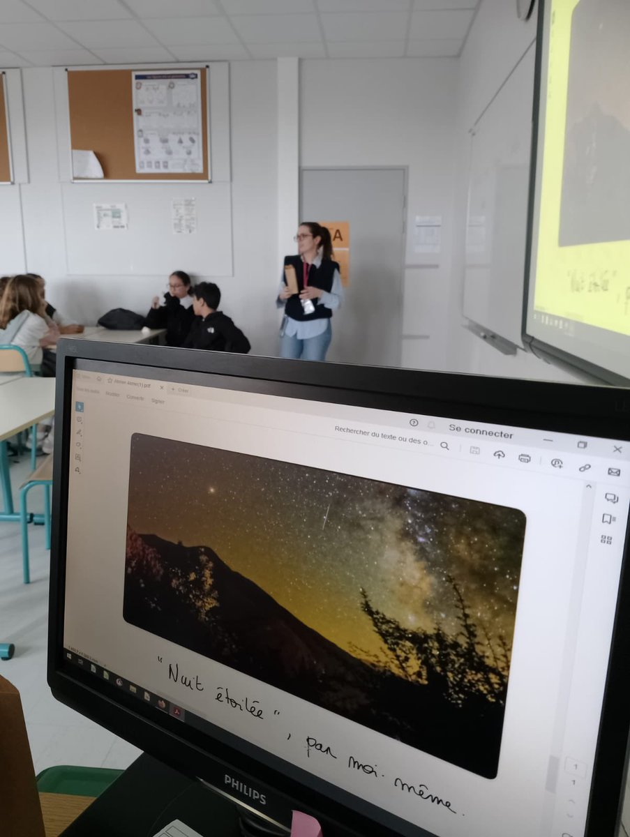PatMarchesini's tweet photo. Dans le cadre du projet Justice, mené en EMC avec @LuCailloux, les 4e3-4e5-4e6 du @clgleracinay ont rencontré Elise Costa (@moteldetective), venue leur présenter son métier de chroniqueuse judiciaire. https://t.co/MxliP8mTc5