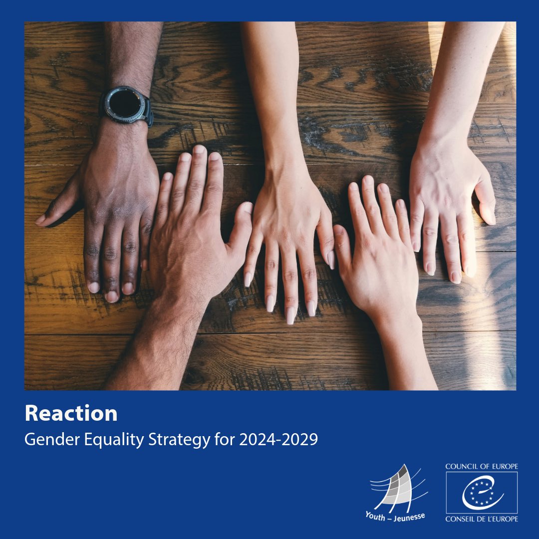 We celebrate the CM adoption of the new 2024-2029 Gender Equality Strategy. Pivotal step by the @coe , marking the 3rd strategy towards ensuring equal rights for all. #GenderEquality Read full text here: coe.int/en/web/youth/-…