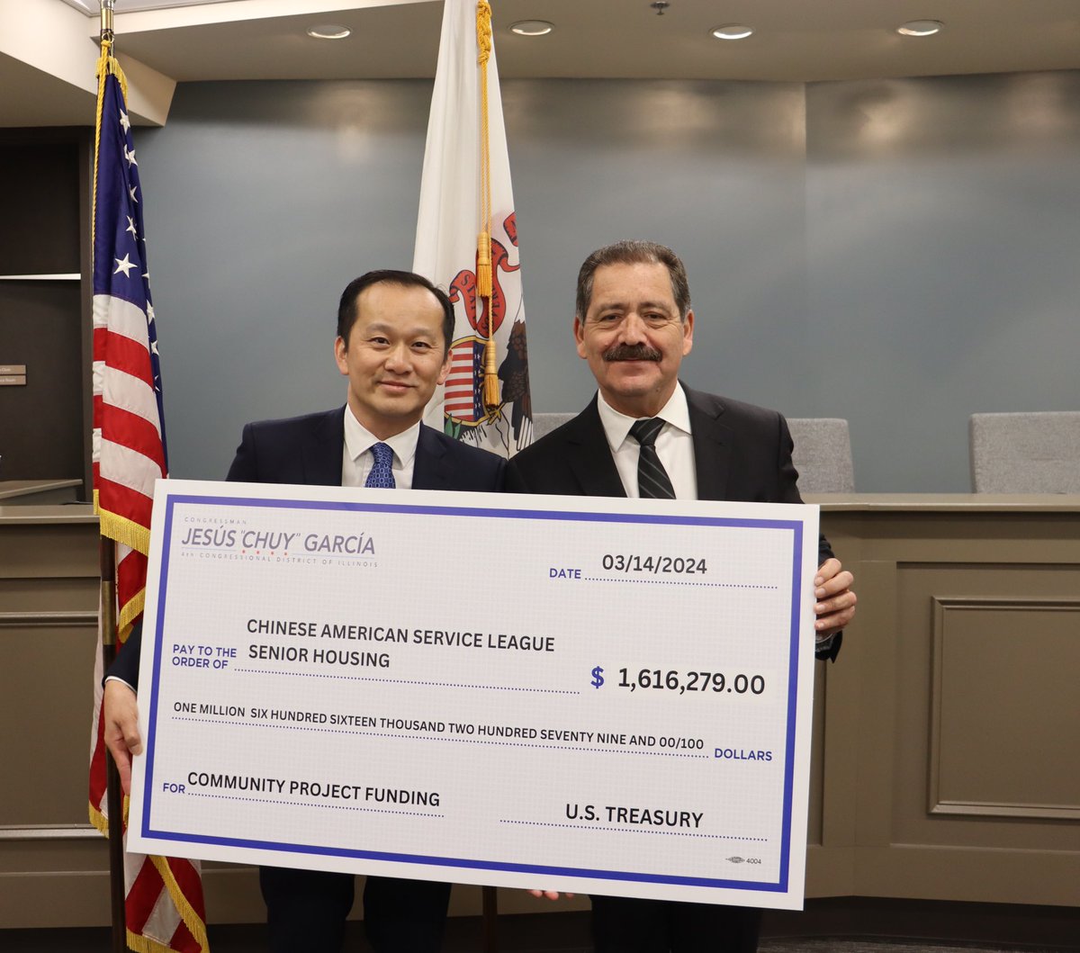 Congrats to @caslmedia on being one of this year’s community project funding recipients! I helped secure $1.6 million in funding to develop affordable senior housing serving Chicago’s Bridgeport neighborhood.