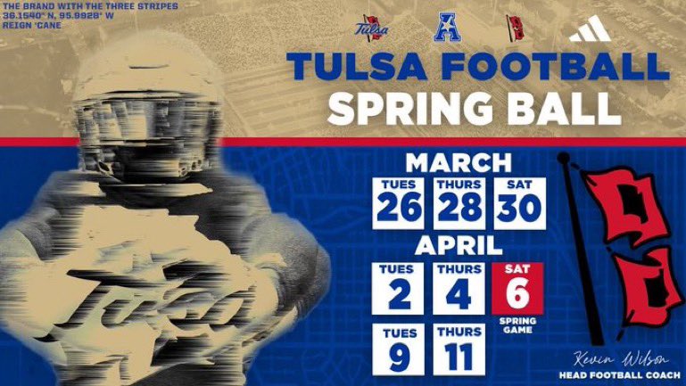 Thank you @CoachAMayes for the spring ball invite!